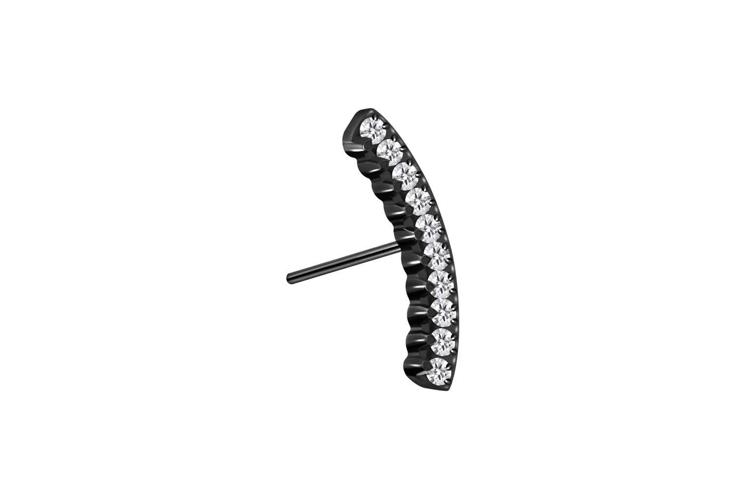 Titan Aufsatz mit Push Pin KRISTALLBOGEN von Piercingline